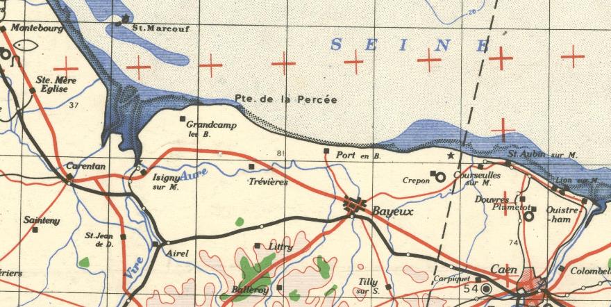 Airel sur les cartes anglaises Airel sur les cartes anglaises