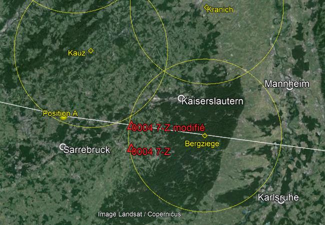 Carte : le combat du Stirling 7-Z Carte : le combat du Stirling 7-Z