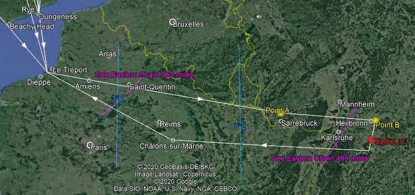 La route vers et au retour de Stuttgart